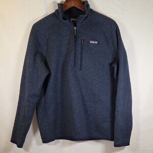 Patagonia Mens Better Sweater Blue Quarter-Zip Pullover Size Medium